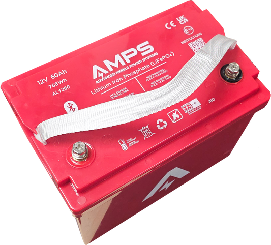 12V 80Ah LiFePO4 - Lithium Iron Phosphate Battery w/ Bluetooth