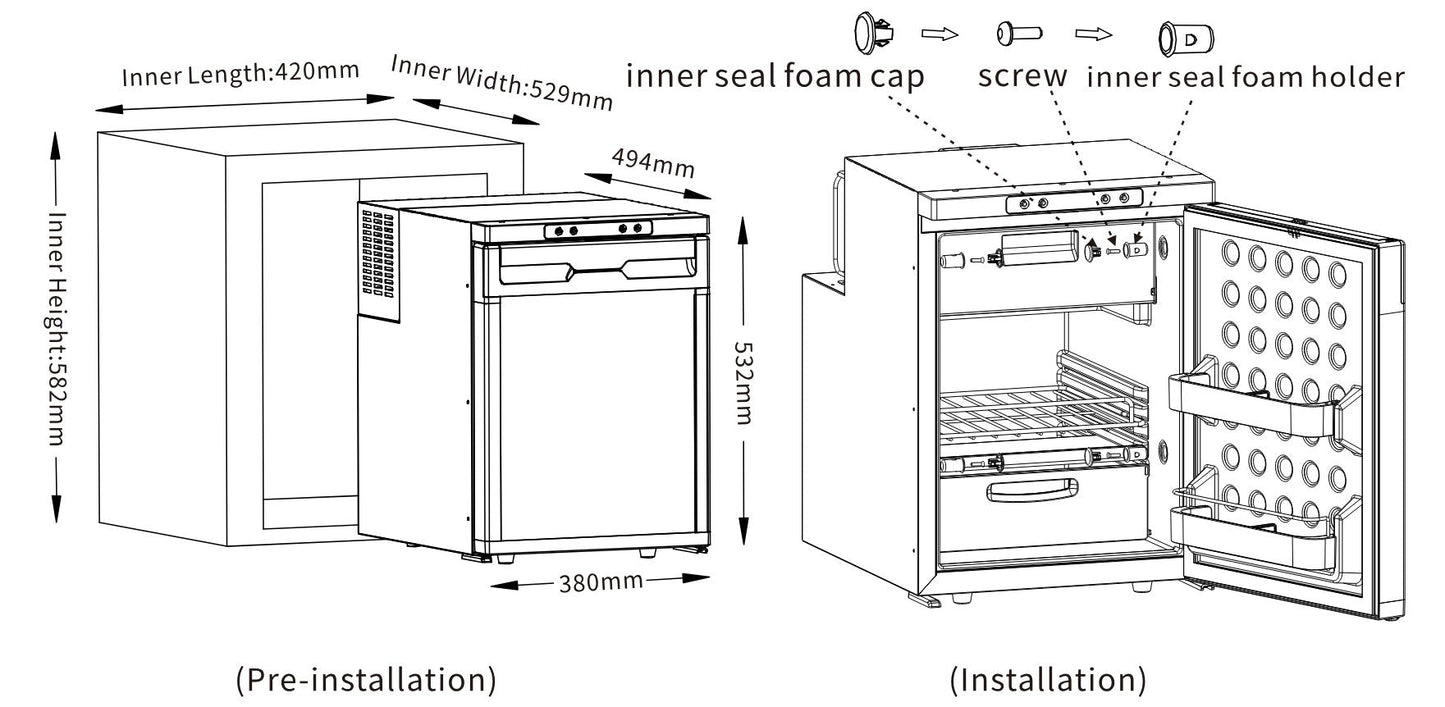F65 - 65L 12V | 24V Fridge and Freezer